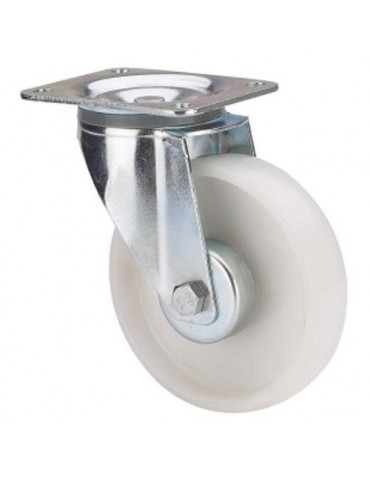 RUEDA GIRATORIA DE POLIAMIX BLANCO 160MM