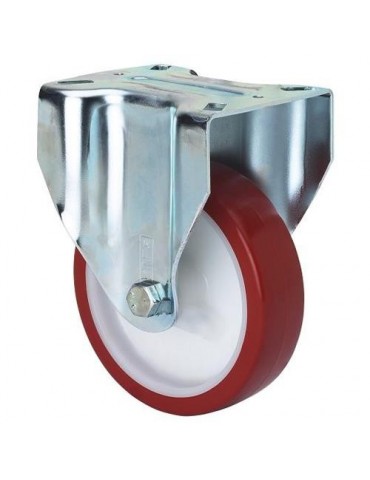 RUEDA POLIURETANO ROJA FIJA 125 MM. 2-2363