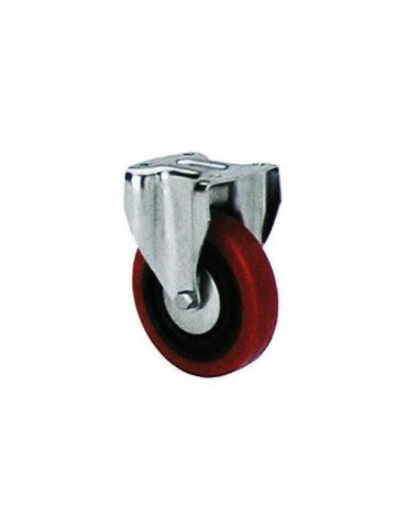 RUEDA POLIURETANO ROJA FIJA 80 MM. 2-2473
