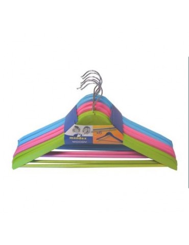 LOTE 6 PERCHAS MADERA COLORES 9301/6