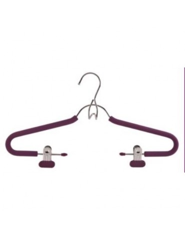 PERCHA CROMADA CON ESPUMA 2 PINZAS 39 CM. MON8882