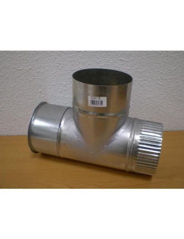 TE CON TAPON GALVANIZADA 120 MM.