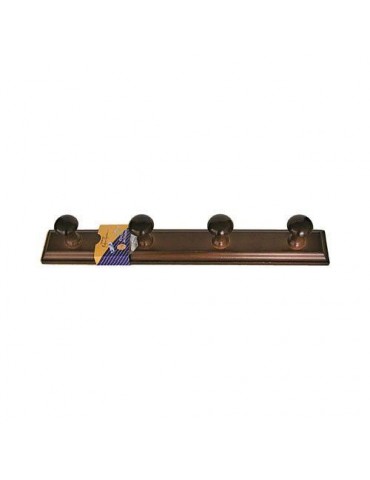 PERCHA MADERA 4 POMOS NOGAL 134
