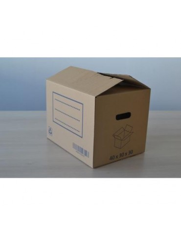 CAJA CARTON MUDANZA ASA TROQUELADA 40X30X30  80020