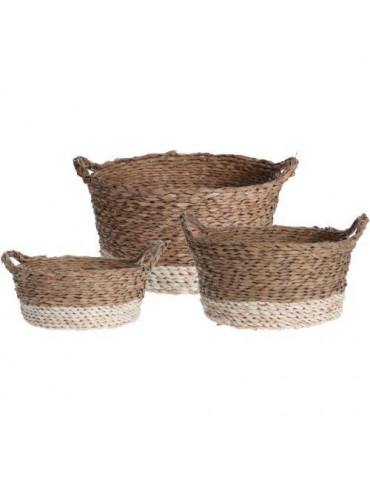 SET 3 CAPAZOS ESPARTO BICOLOR KR2000860