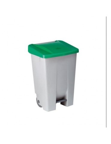 CONTENEDOR CON RUEDAS Y PEDAL 80 L. VERDE