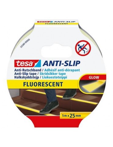 ANTIDESLIZANTE FLUORESCENTE AMARILLO 25MMX5M