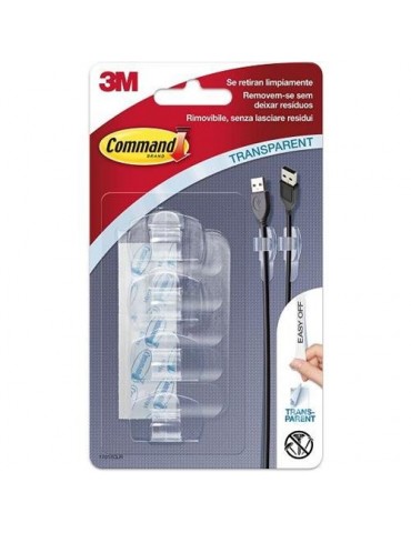 SUJETACABLES COMMAND 4 UNIDAD + 5 TIRAS 17017CLR