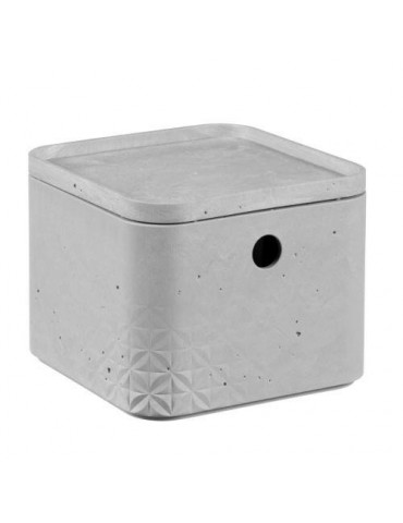 CAJA C/TAPA BETON XS CUBE 3L GRIS 243398