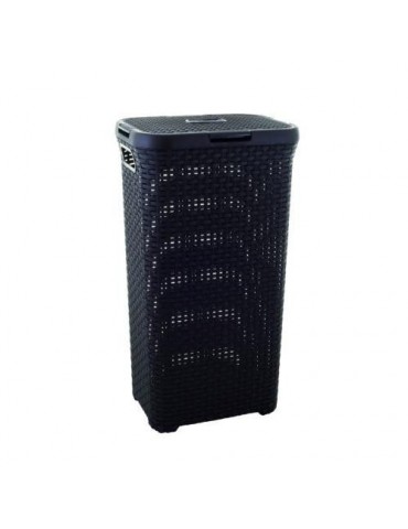 CESTO CON TAPA 40L.NATURAL STYLE MARRON 193009