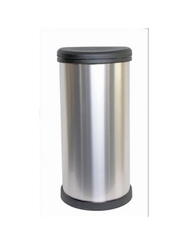 CUBO 40L IML METALIZADO CIERRE TOUCH PLATA 177729