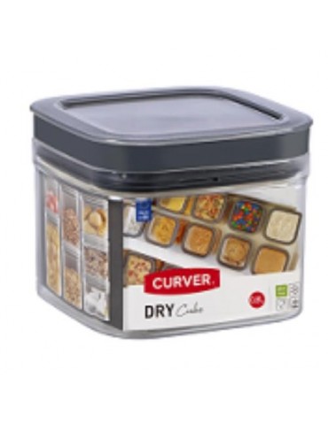 BOTE COCINA DRY CUBE 0,8L GRIS/TRANSPARENTE 234004