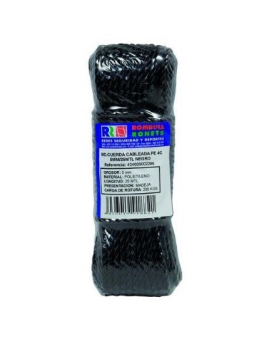 CUERDA CABLEADA PE. 4 CABOS 5 MM. VERDE 10 M.