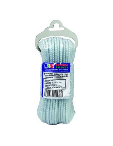 CUERDA CABL-PLASTICO PE. 4 CABOS 5 MM.VERDE 15 M.