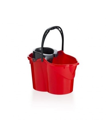 CUBO CON ESCURRIDOR 15L ROJO 9050