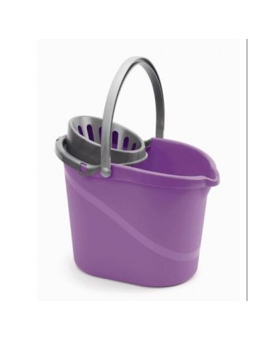CUBO+ESCURRIDOR OVAL 14L SURTIDO FUCSIA/LILA 09029