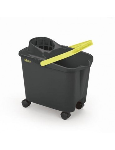 CUBO CON RUEDAS+ESCURRIDOR 14LITROS GRIS 32532