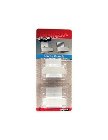 PERCHA GRANDE ADHESIVA BLANCA (DISPLAY-2) 7044
