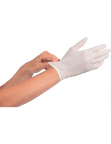 GUANTE DESECHABLE LATEX C/POLVO (CAJA 100) T-G