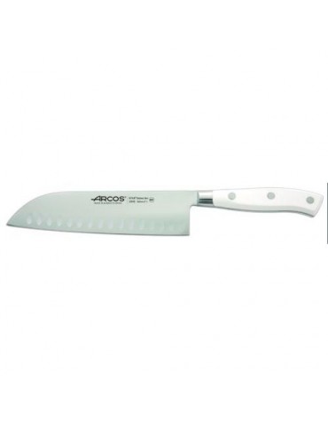 CUCHILLO SANTOKU CON ALVEOLOS 18CM RIVIERA BLANCO