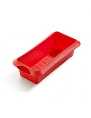 MOLDE PASTEL RECTANGULAR ROJO 24 CM.