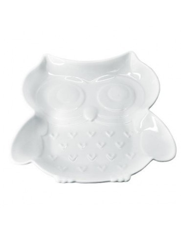 PLATO PORCELANA SNACK FORMA BUHO FIH374