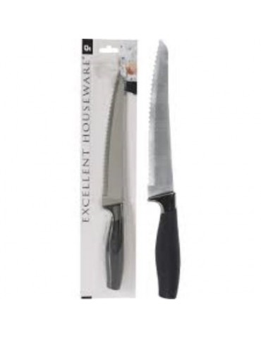CUCHILLO PAN INOX 33CM MANGO NEGRO C80621740
