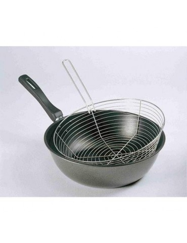SARTEN ANTIADHESIVA CON CESTILLO 28 CM.