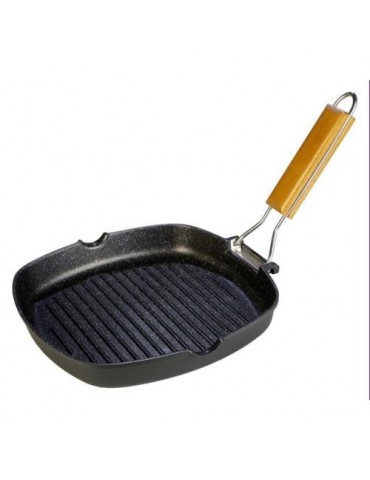 GRILL RAYAS AL. FUNDIDO 20X20 CM. ECOCHEF 14020