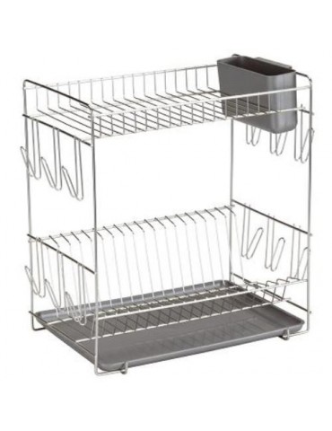 ESCURREPLATOS GRANDE INOXIDABLE GRIS 90980