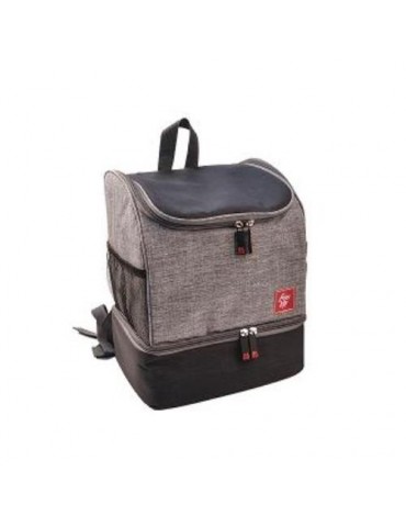 BOLSA NEVERA MOCHILA 15 L. 2 EN 1 GRIS JASPEADA