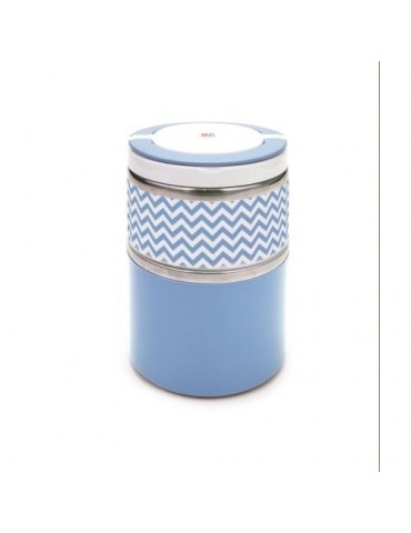 TERMO LUNCHBOX DOBLE AZUL INOX 0,9 LITROS 8341-I