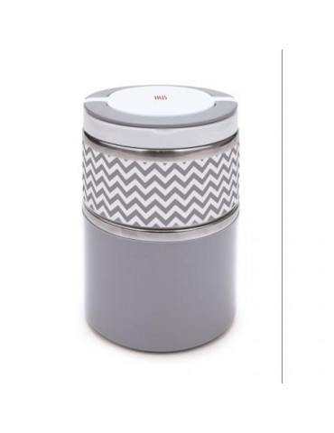 TERMO LUNCHBOX DOBLE GRIS INOX 0,9 LITROS 8343-I