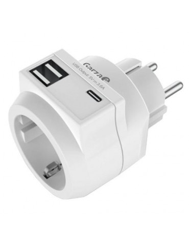 ENCHUFE ADAPTARDOR CON 2 USB Y 1USB-C 420045