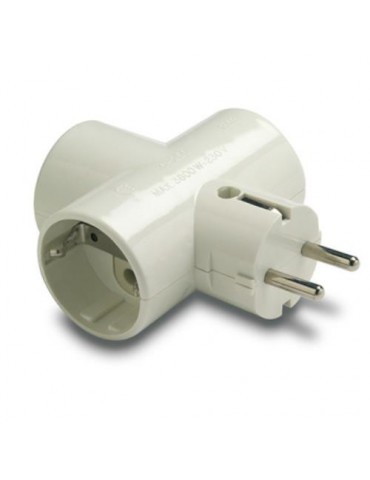 ADAPTADOR TRIPLE TOMA TIERRA CERAMICO 1303 BLISTER