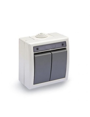 DOBLE CONMUTADOR ESTANCO 10 AH. 250 V. IP55 19076