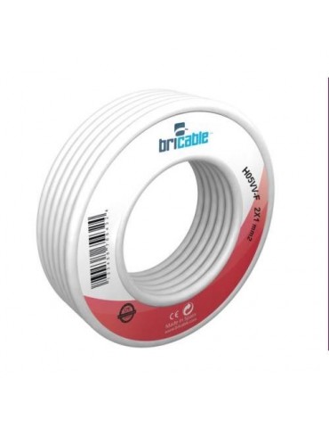 CABLE MANGUERA REDONDA H05VV-F 2X1.5 BLANCA 5M