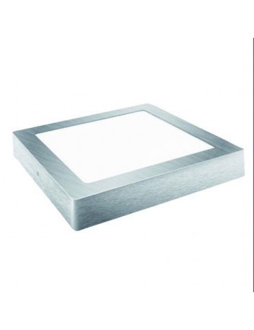 DOWNLIGHT LED 18W.SUPERFICIE CUADRADO PLATA NEUTRA