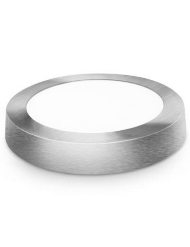 DOWNLIGHT LED 18W. SUPERFICIE REDONDO PLATA FRIA