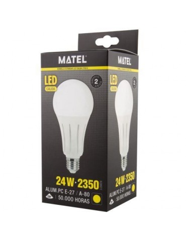 BOMBILLA LED ESTANDAR E27 24 WATIOS CALIDA 23293