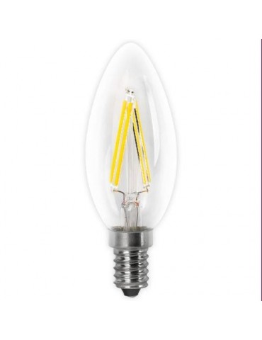BOMBILLA LED FILAMENTO VELA FRIA E14 4W 400LM
