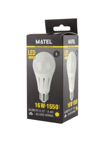 BOMBILLA LED ESTANDAR E27 16 WATIOS CALIDA 21921