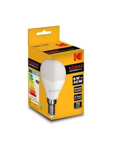 BOMBILLA LED ESFERICA G45 E14 6W CALIDA KODAK