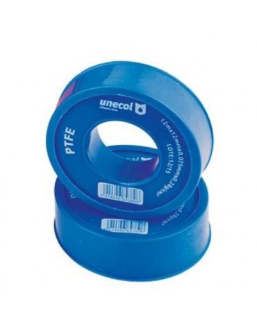 CINTA PTFE, ROLLO 12 M X 12 MM X 0,075MM. 0,28G/CM