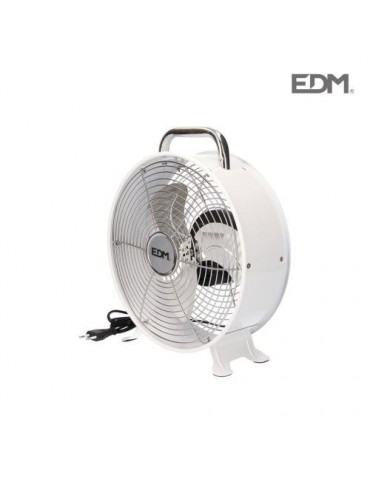 VENTILADOR SOBREMESA VINTAGE 30W 20CM BLANCO 33928