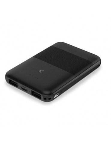 POWER BANK KSIX 5000 MAH USB+CAB USB+USB C-A NEGRO