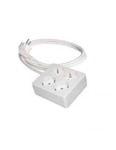 BASE 4 TOMAS CON TOMA TIERRA 2 M. CABLE 8114