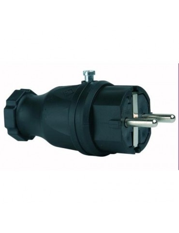 CLAVIJA GOMA 100% 16A 250V NEGRO CL507613