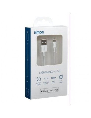 CABLE LIGHTNING - USB A BLANCO 1M MU100101