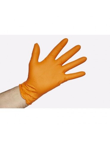 GUANTE NITRILO DUNE NARANJA - TALLA XL